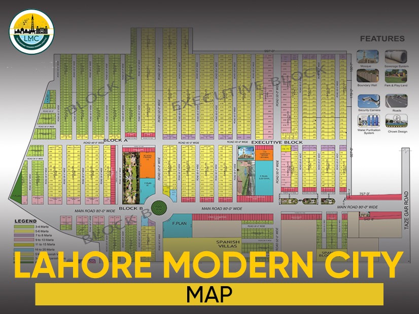 Lahore Modern City: Map Details