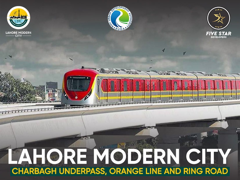 Lahore Modern City Underpass and Orange Line Ring Road