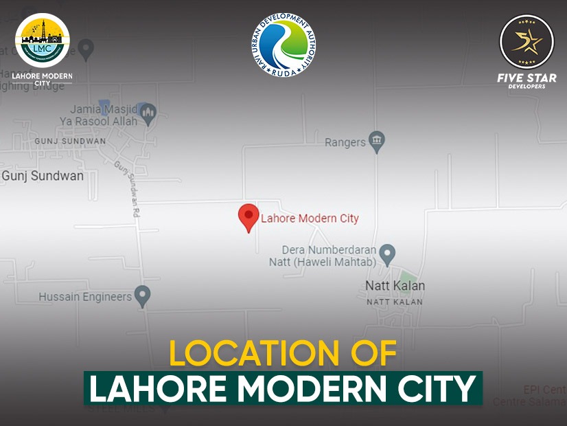 location of lahore modern city